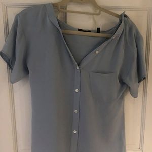 Theory silk button down